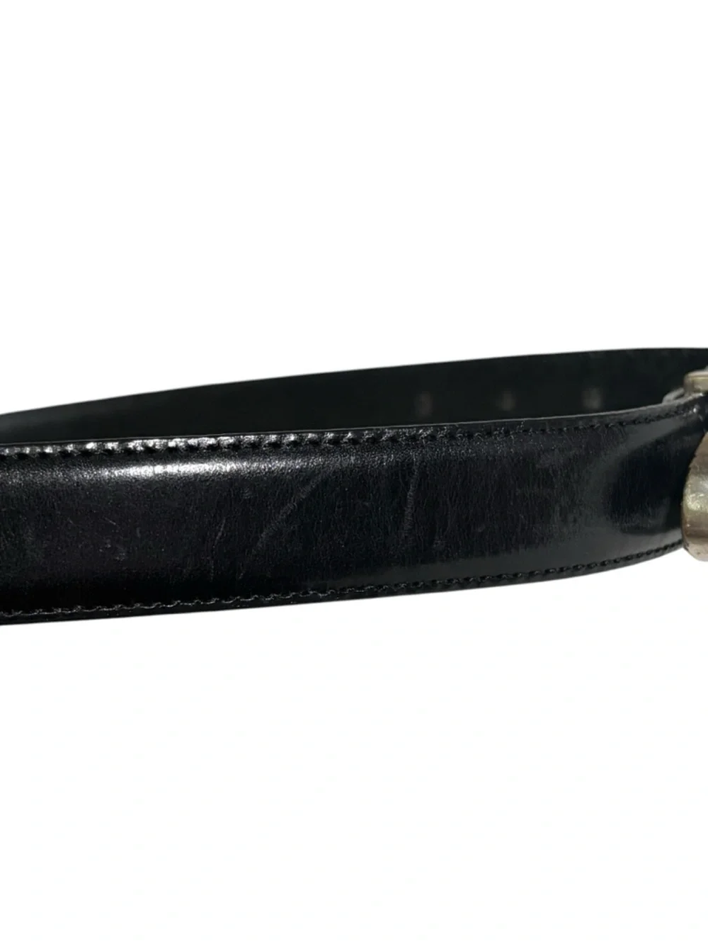 Brighton Black Leather Belt Size 30 Medium Silver Hardware Western Rodeo Unisex